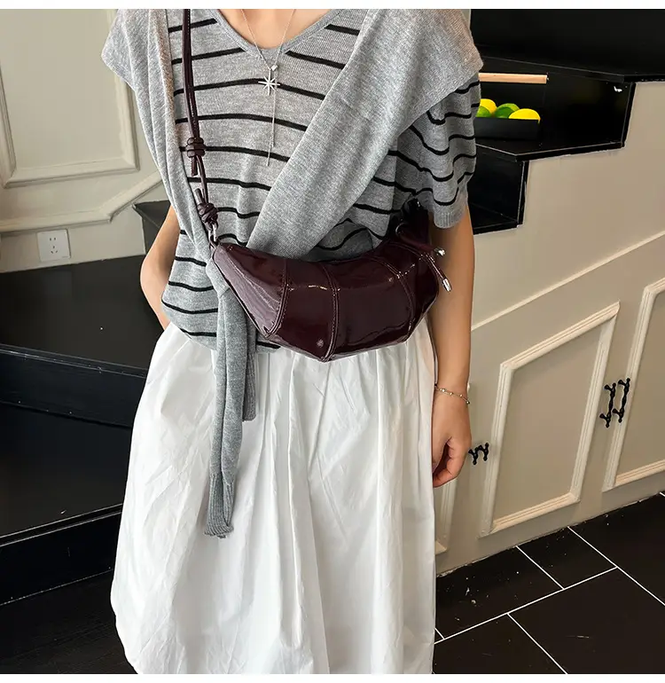Brown Croc-Strap Crossbody Bag for Women — feature 16