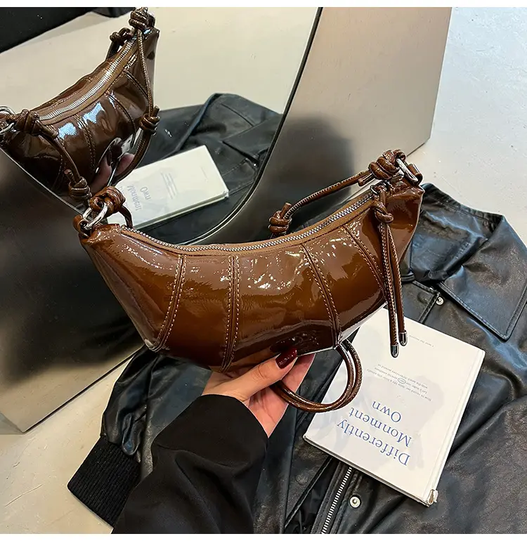 Brown Croc-Strap Crossbody Bag for Women — feature 19