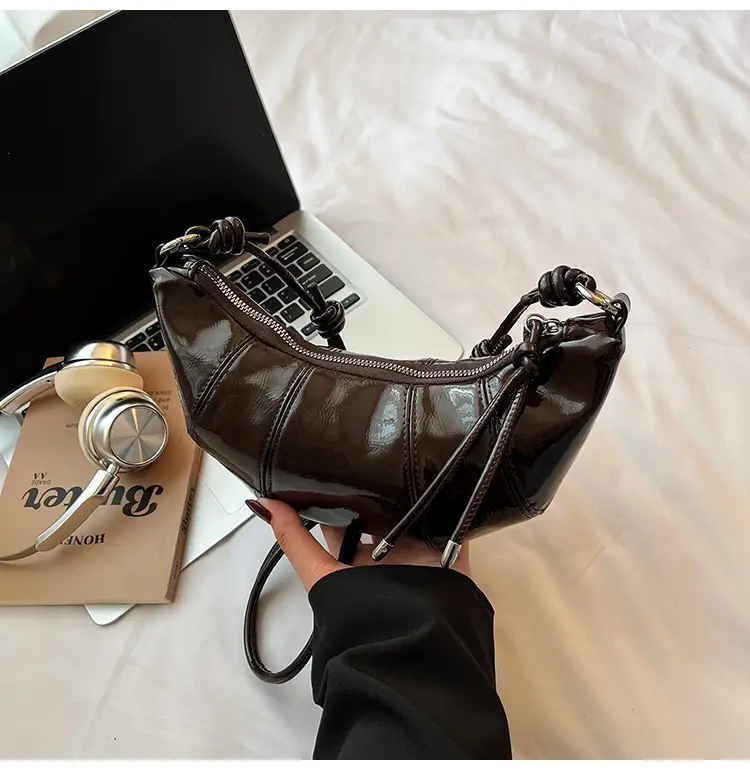 Brown Croc-Strap Crossbody Bag for Women — feature 21
