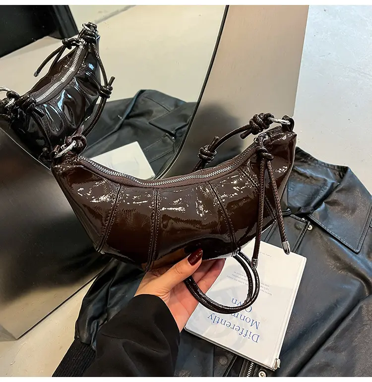 Brown Croc-Strap Crossbody Bag for Women — feature 22