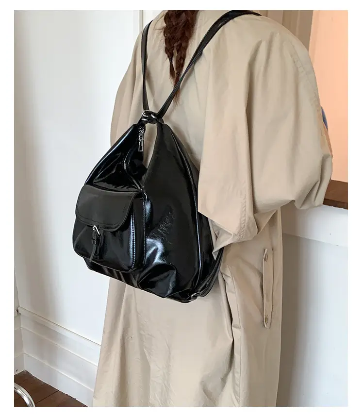 Women's White Leather Retro Tote Bag Large Capacity 2025 — feature 15