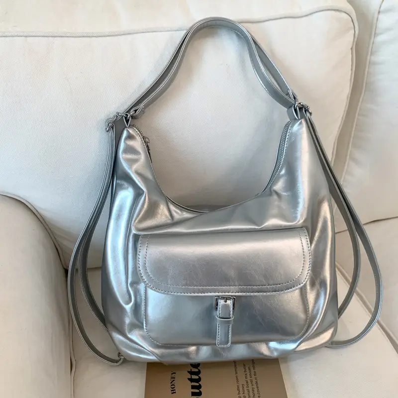 Women's White Leather Retro Tote Bag Large Capacity 2025 — feature 25