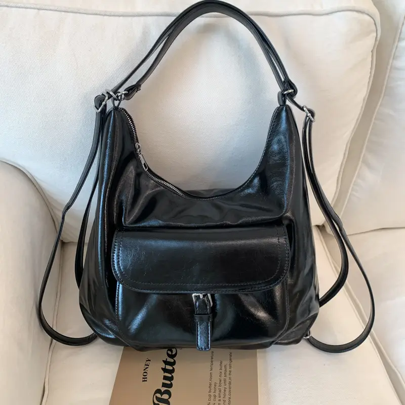Women's White Leather Retro Tote Bag Large Capacity 2025 — feature 26