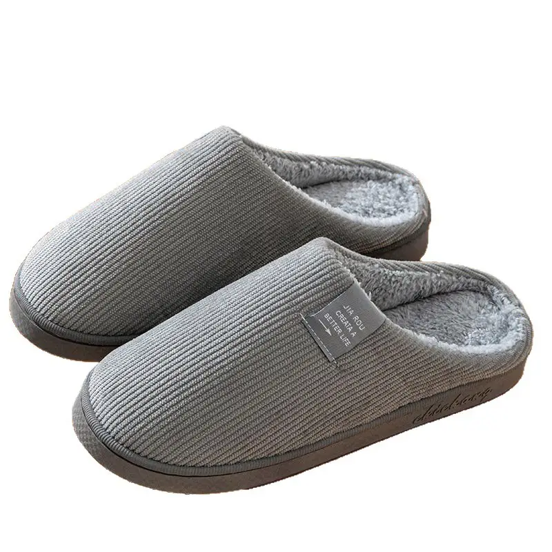Manufacturer Cotton Slippers Wholesale Winter Women's Home Warm Confinement Shoes Home Cotton Slippers Couple Anti-Slip Slippers Men's Furry