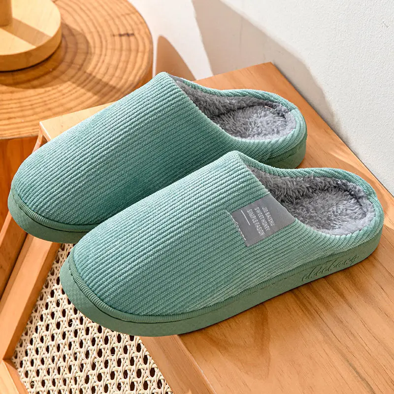 Manufacturer Cotton Slippers Wholesale Winter Women's Home Warm Confinement Shoes Home Cotton Slippers Couple Anti-Slip Slippers Men's Furry