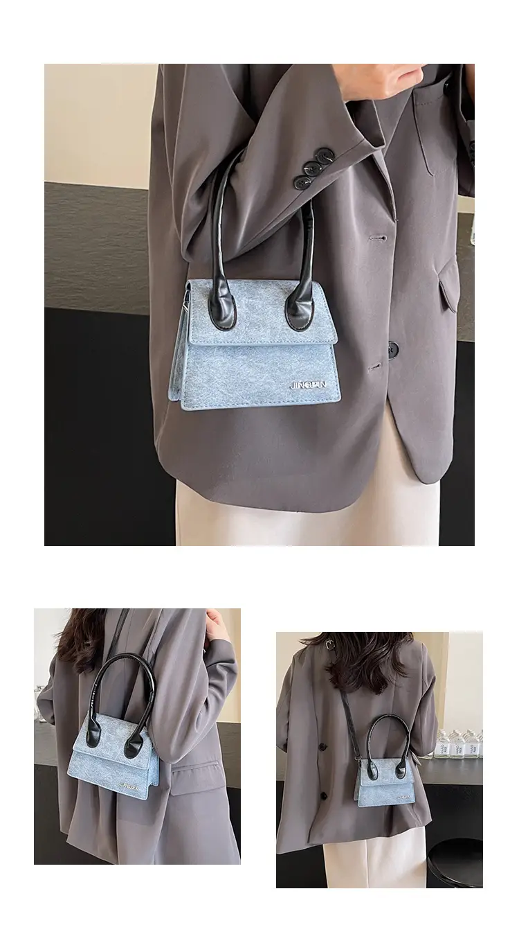 Women's Silver Textured Square Crossbody Bag 2024 — feature 10