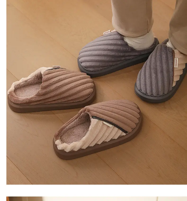 Men's Fleece Lined Winter Slippers Extra Large — feature 16