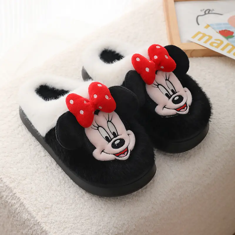 Cute Mickey Mouse Cotton Slippers Winter Warm
