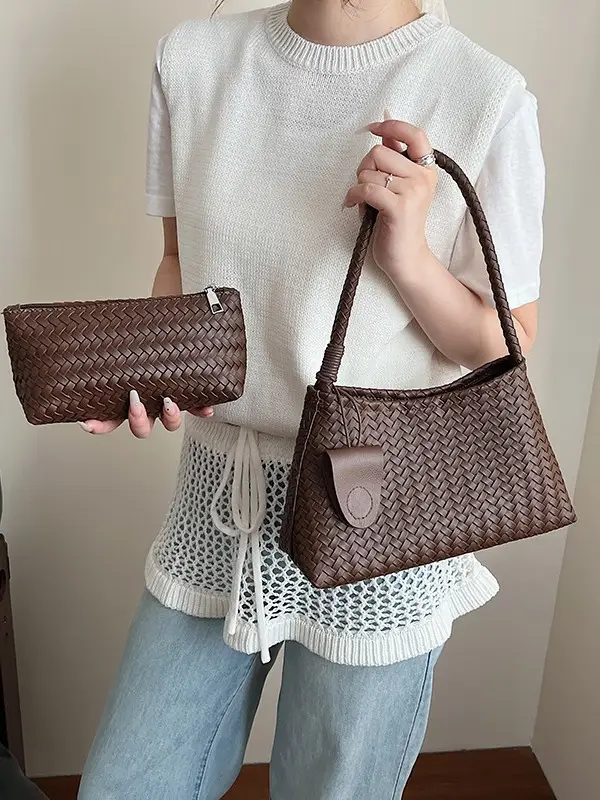 Red Woven Women's Shoulder Bag 2025 - Image 7