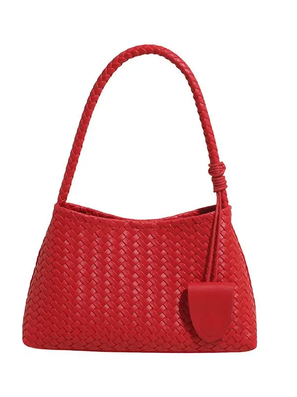 Red Woven Women's Shoulder Bag 2025 - Image 10