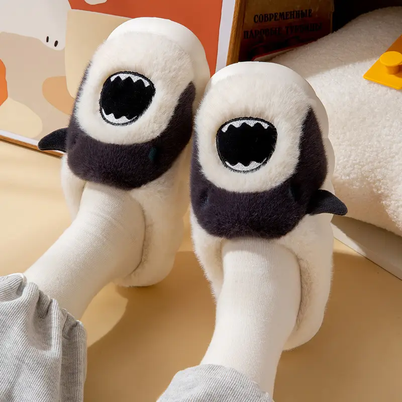 Cute Cartoon Cotton Slippers Women Winter Warm Thick Soled - Image 2