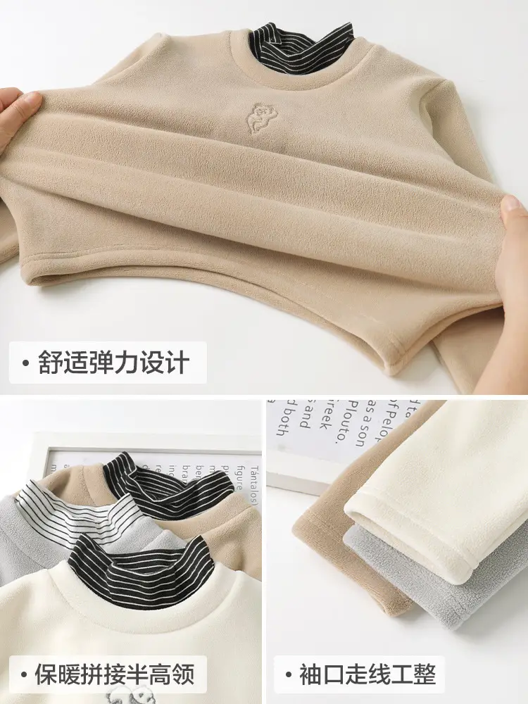 Boys Fleece Faux T-Shirt Long Sleeve Winter Autumn - Image 7
