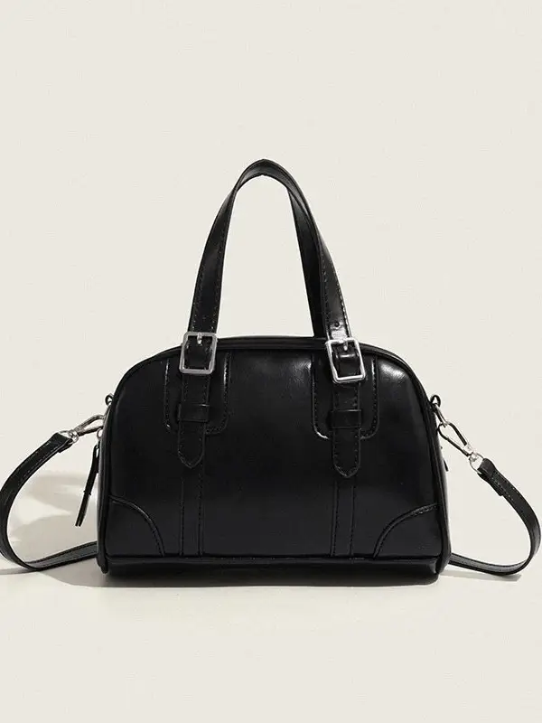 Black Korean Retro Handheld Bag for Women - Image 8