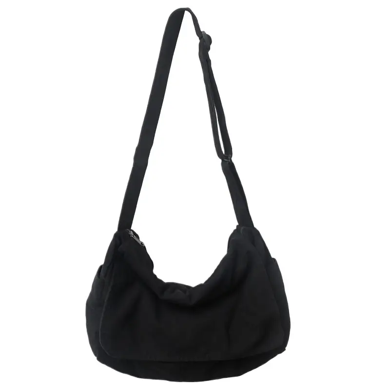 Japanese Style Washable Canvas Crossbody Bag for Women - Image 8