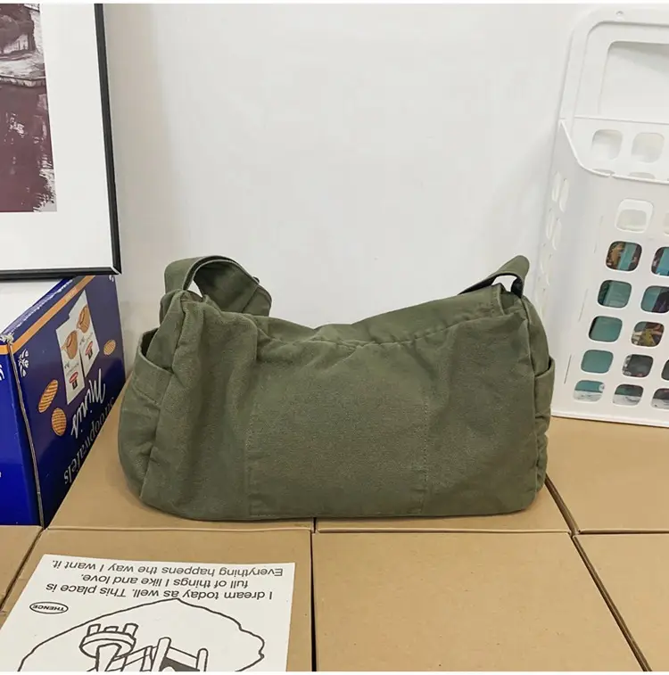Japanese Style Washable Canvas Crossbody Bag for Women — feature 37