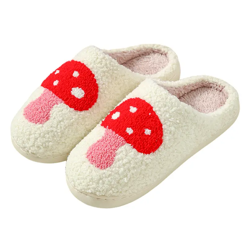 Confinement Cotton Slippers for Women in Autumn and Winter, Cute Strawberry Indoor Home Use for Couples, Soft-Soled Warm Plush Toe-Toe Shoes - Image 2