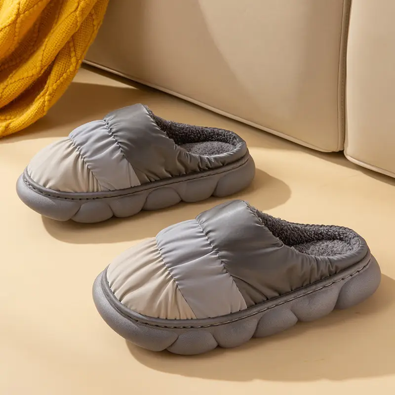 Women Winter Rainproof Cotton Slippers Blue - Image 3