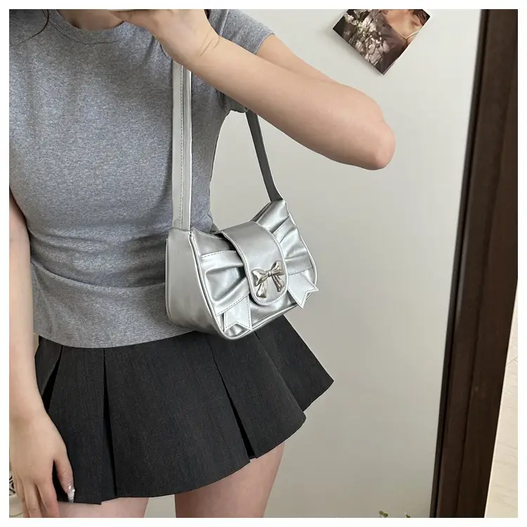 Pink Bow Shoulder Bag for Women 2025 Spring Summer — feature 32
