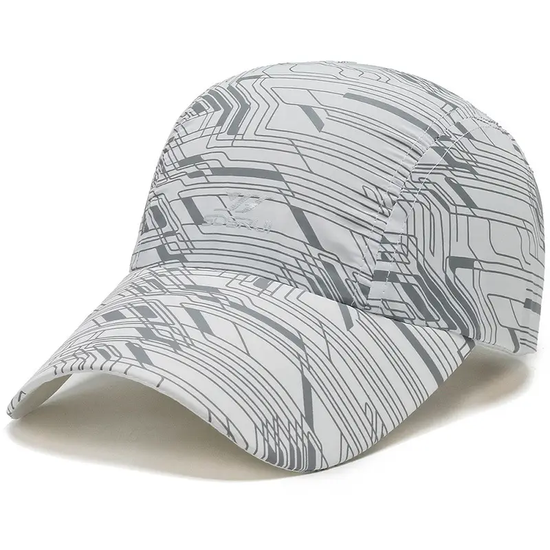 Men Blue Striped Peaked Cap Sunvisor Running Cap - Image 3