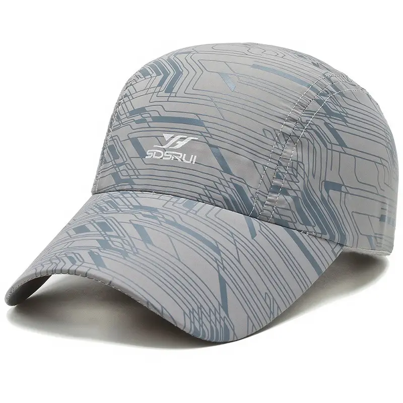 Men Blue Striped Peaked Cap Sunvisor Running Cap - Image 4