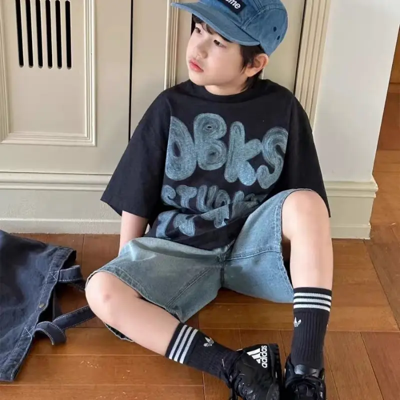 Boys Printed Cotton Shorts Set Summer 2025 - Image 5