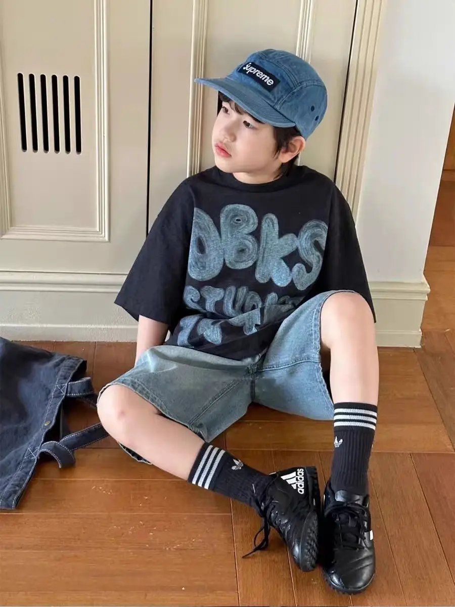 Boys Printed Cotton Shorts Set Summer 2025 — feature 1