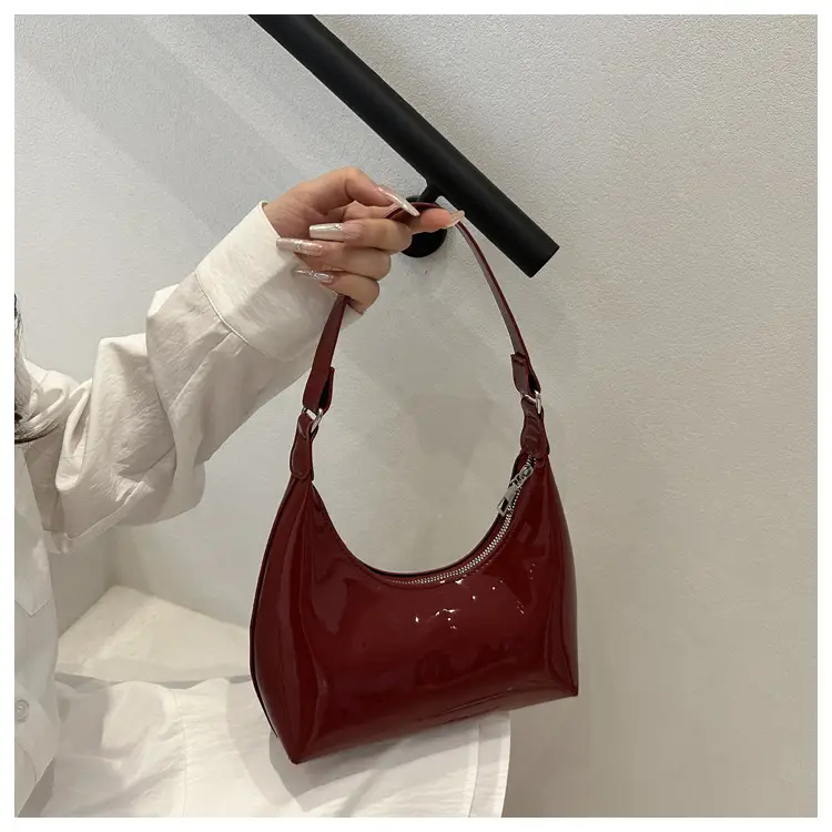 Glossy Red Shoulder Bag for Women — feature 14
