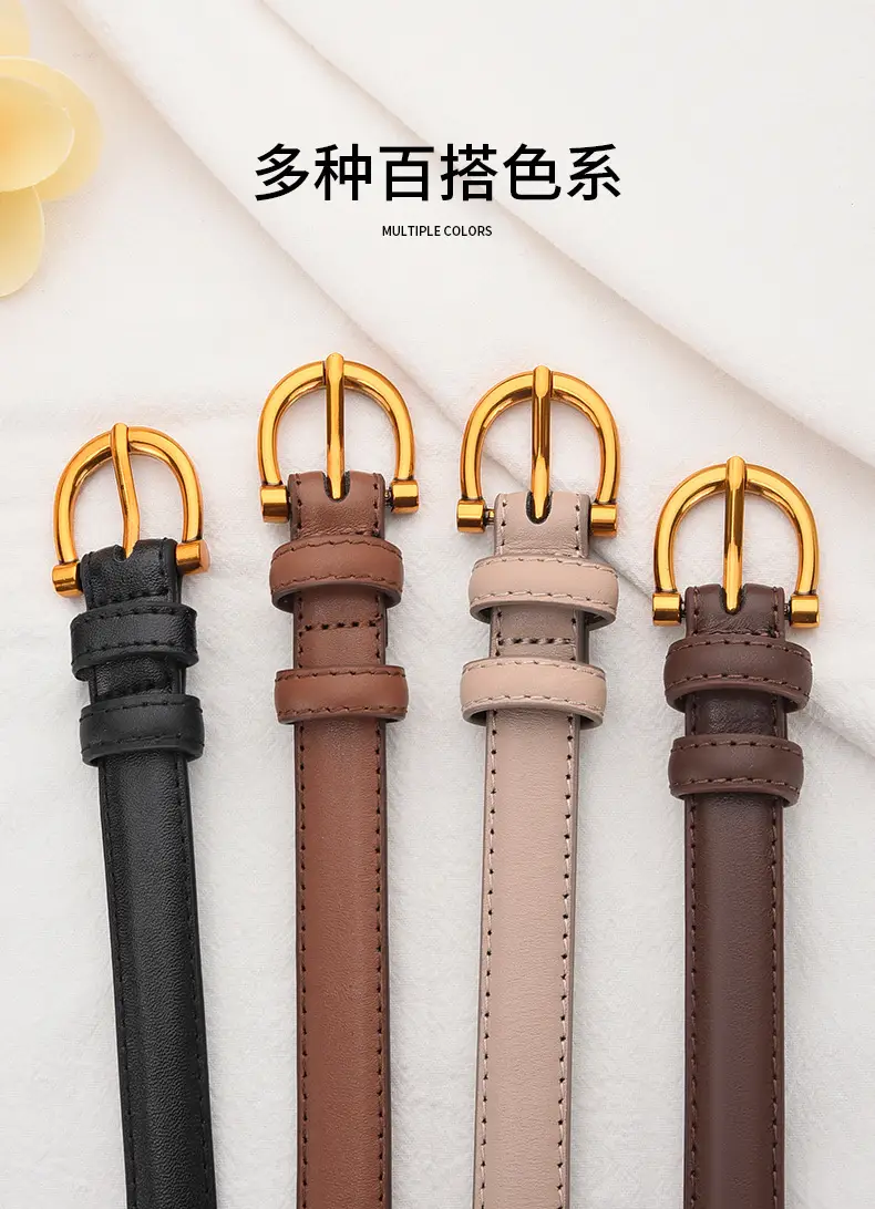 Black Pin Buckle Leather Belt for Women β feature 11