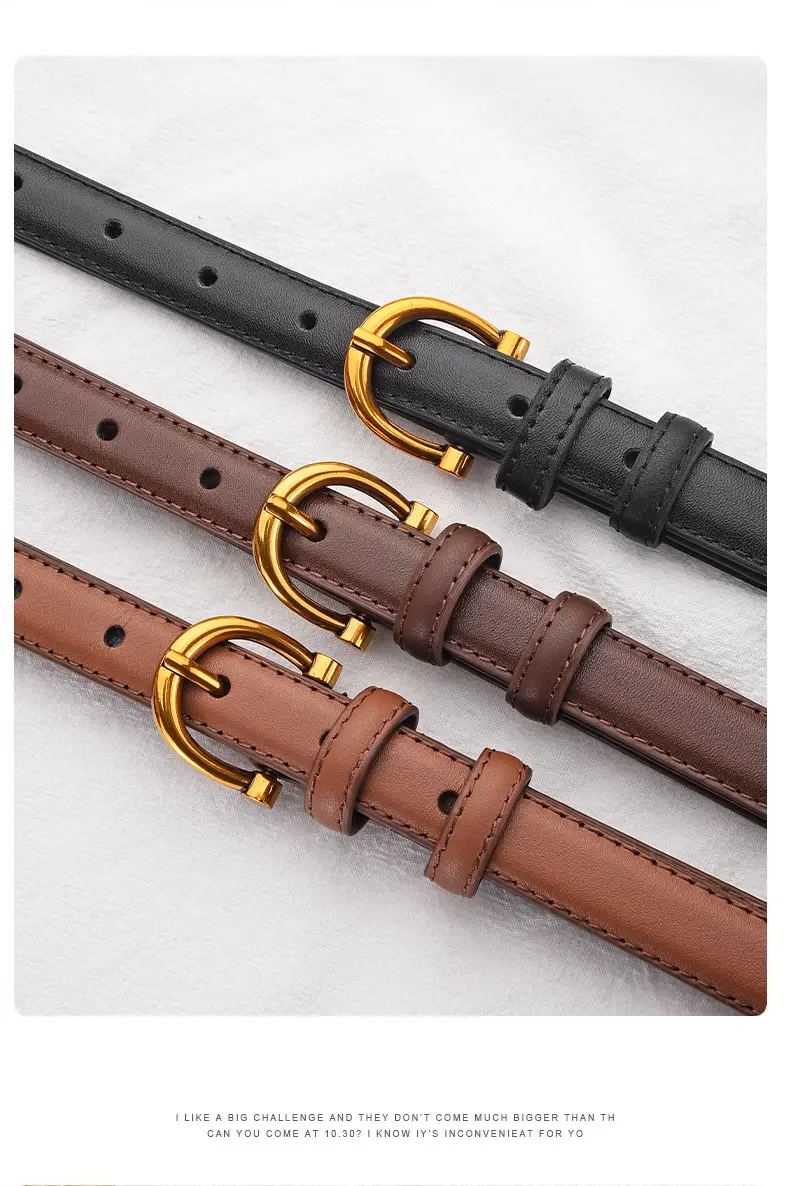 Black Pin Buckle Leather Belt for Women β feature 12
