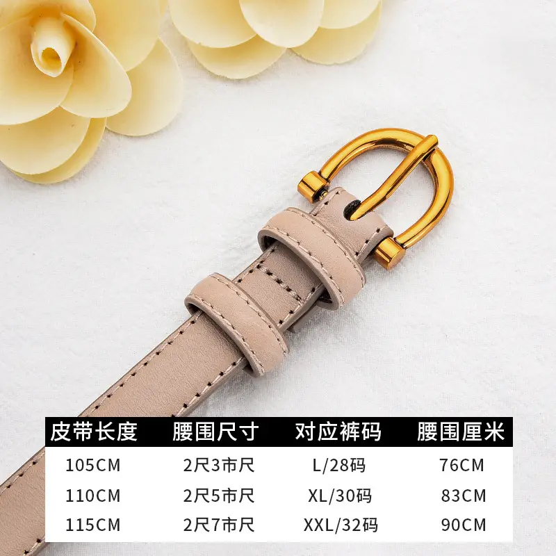 Black Pin Buckle Leather Belt for Women - Image 2