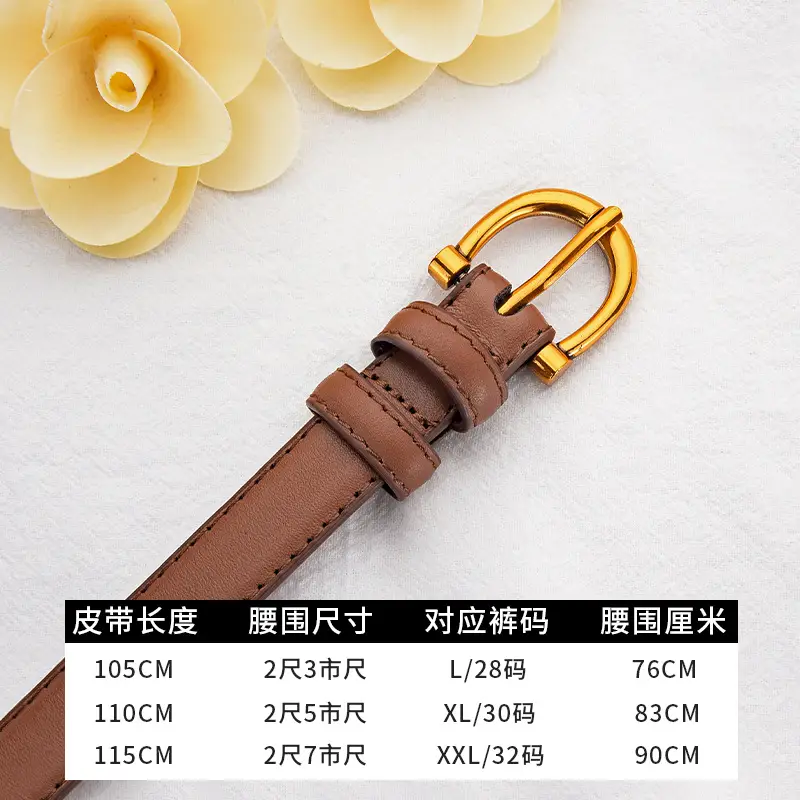 Black Pin Buckle Leather Belt for Women - Image 4