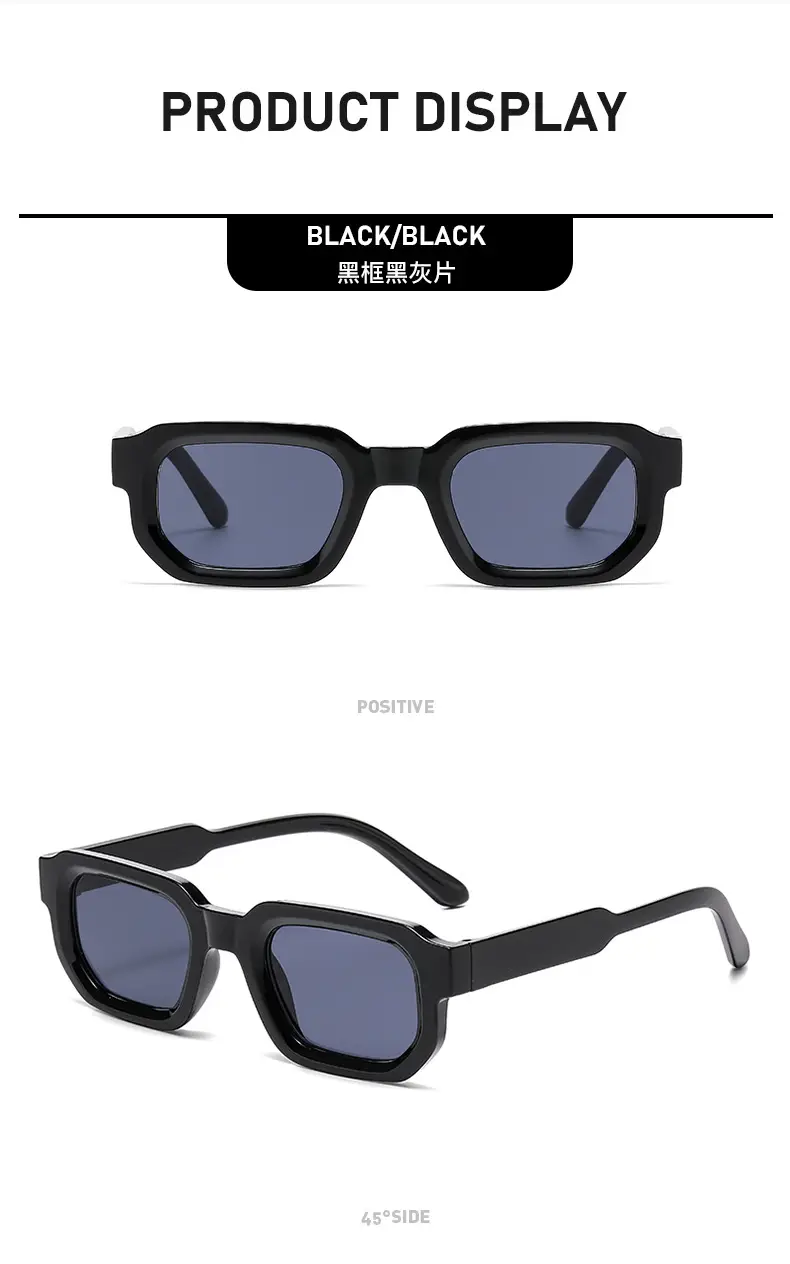 Women Square Sunglasses Transparent Gradient European — feature 12