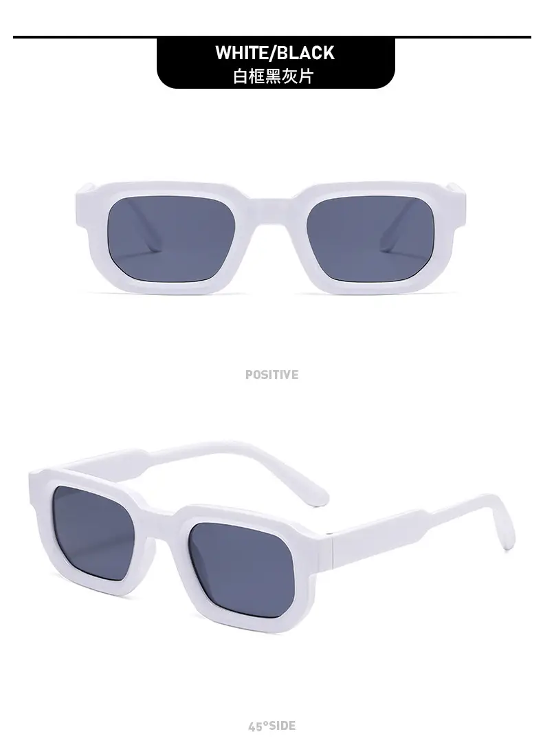 Women Square Sunglasses Transparent Gradient European — feature 13