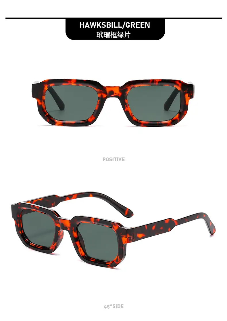 Women Square Sunglasses Transparent Gradient European — feature 14
