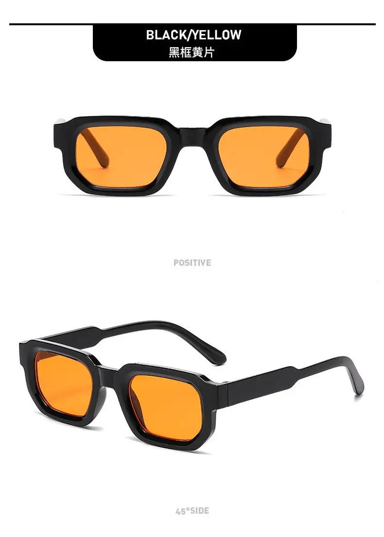 Women Square Sunglasses Transparent Gradient European — feature 15