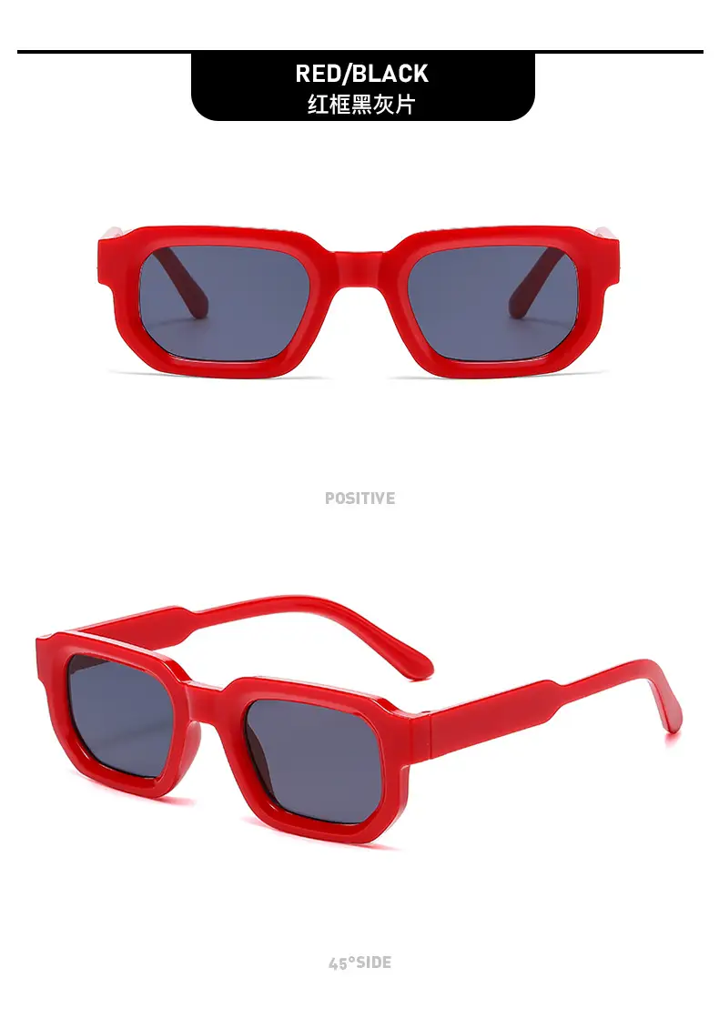 Women Square Sunglasses Transparent Gradient European — feature 20