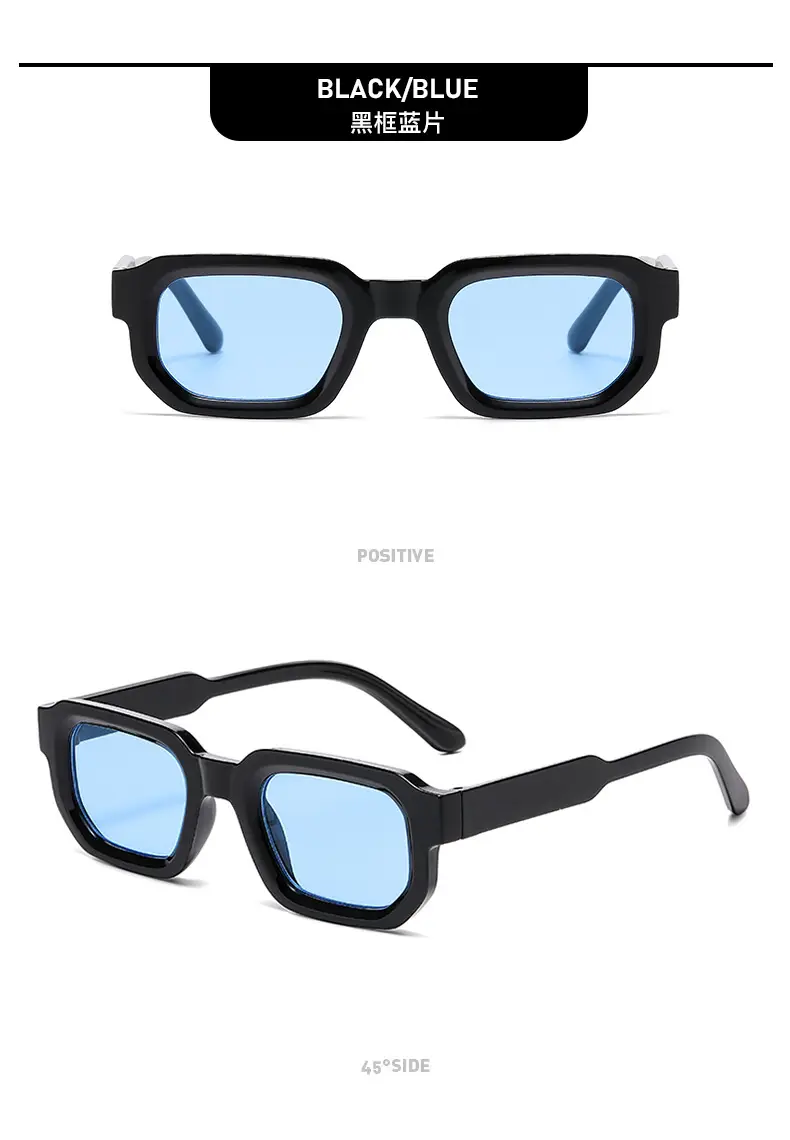 Women Square Sunglasses Transparent Gradient European — feature 22
