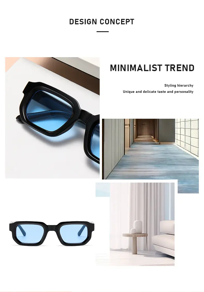 Women Square Sunglasses Transparent Gradient European — feature 4