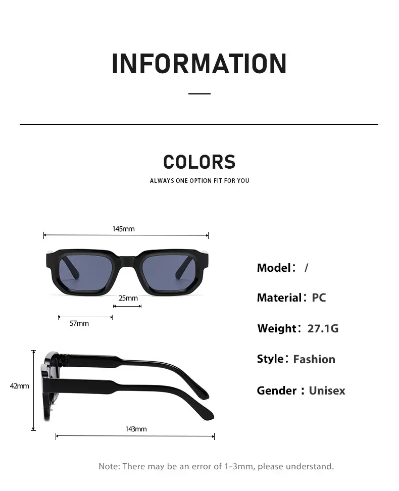 Women Square Sunglasses Transparent Gradient European — feature 6