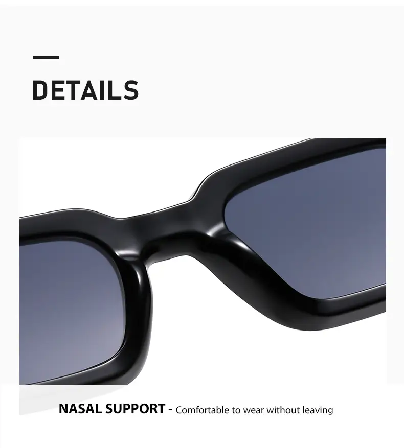 Women Square Sunglasses Transparent Gradient European — feature 9