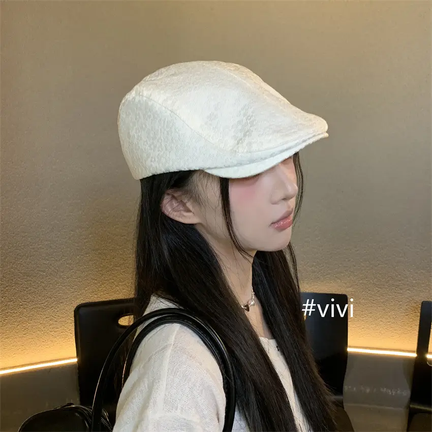 Women White Retro Baseball Cap Forward - Image 5