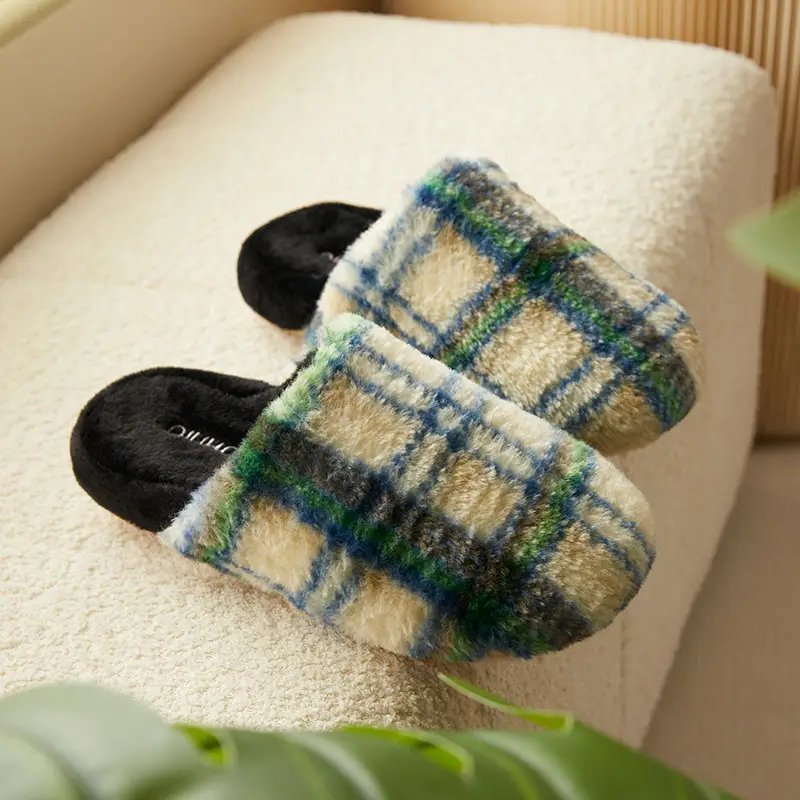 Plush Fur Cotton Slippers for Men Women Autumn Winter Non-Slip — feature 3