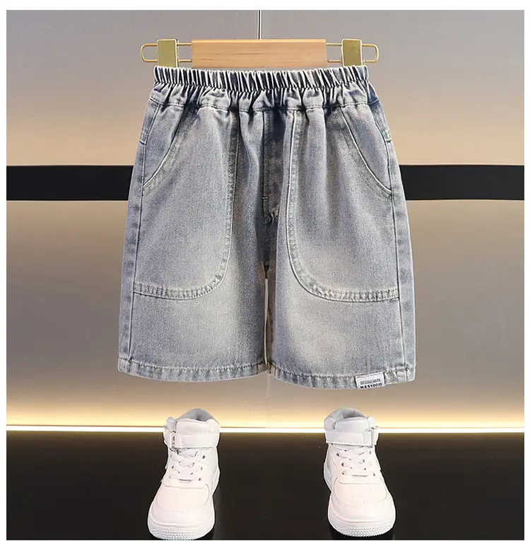 Boys Green Mutual T-Shirt & Denim Shorts Set — feature 9