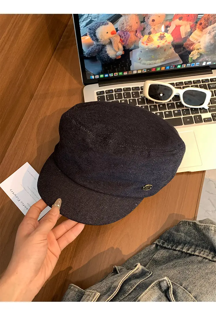 Women Retro Denim Beret 2025 New British Style — feature 10