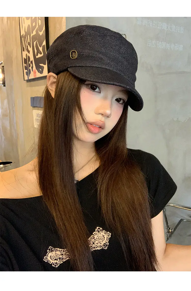 Women Retro Denim Beret 2025 New British Style — feature 6