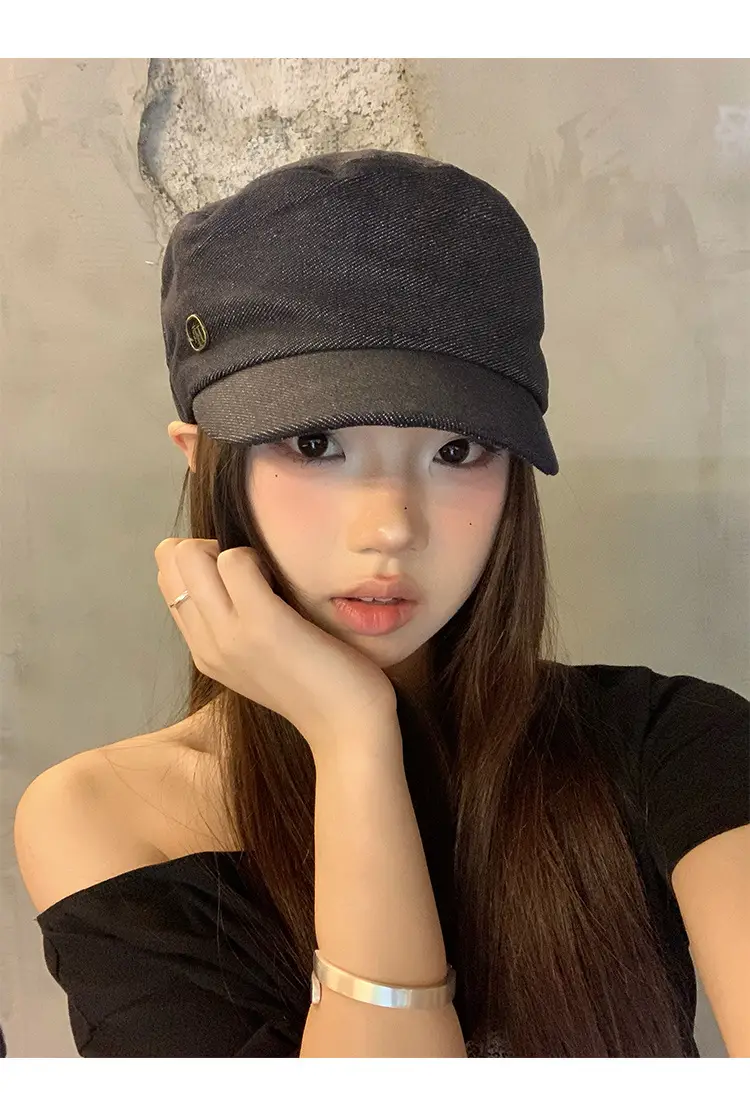 Women Retro Denim Beret 2025 New British Style — feature 7