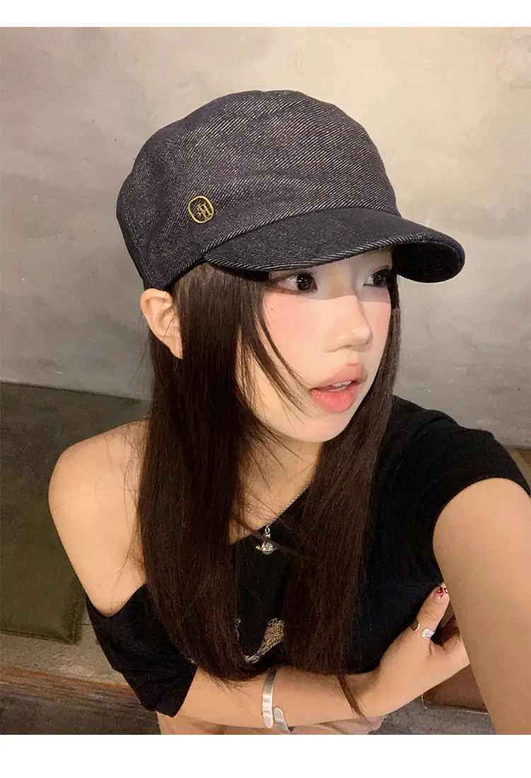 Women Retro Denim Beret 2025 New British Style — feature 9