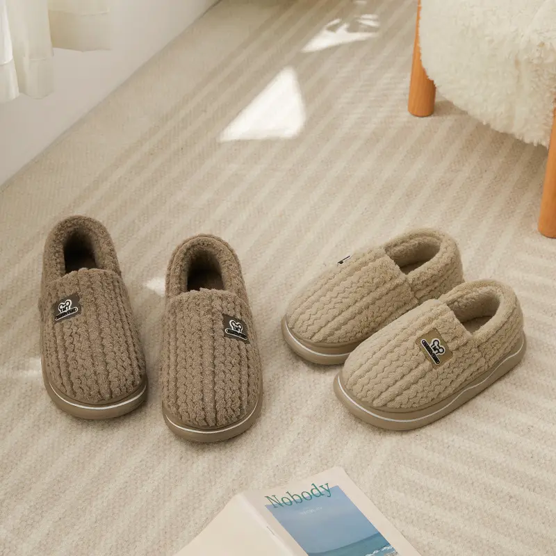 Women Cotton Warm Slippers Winter Indoor Thick Soles - Image 10
