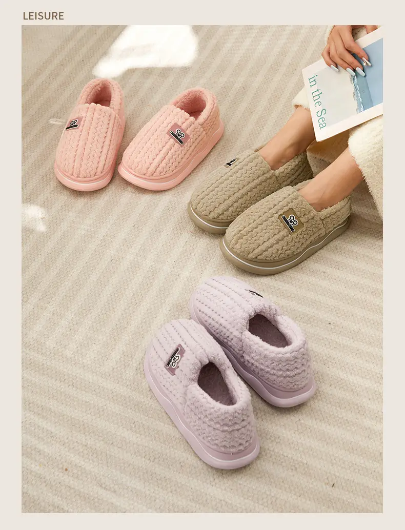 Women Cotton Warm Slippers Winter Indoor Thick Soles — feature 11