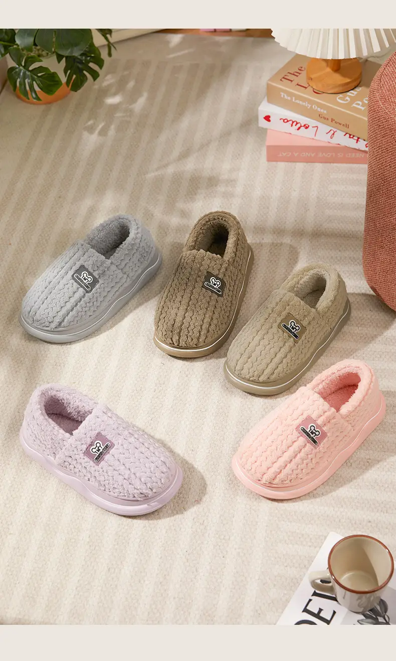 Women Cotton Warm Slippers Winter Indoor Thick Soles — feature 12